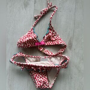 OndadeMar Red and Cream Leopard Bikini